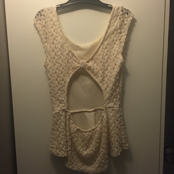 Peplum Top with Cutout Back - Picture 4 of 6